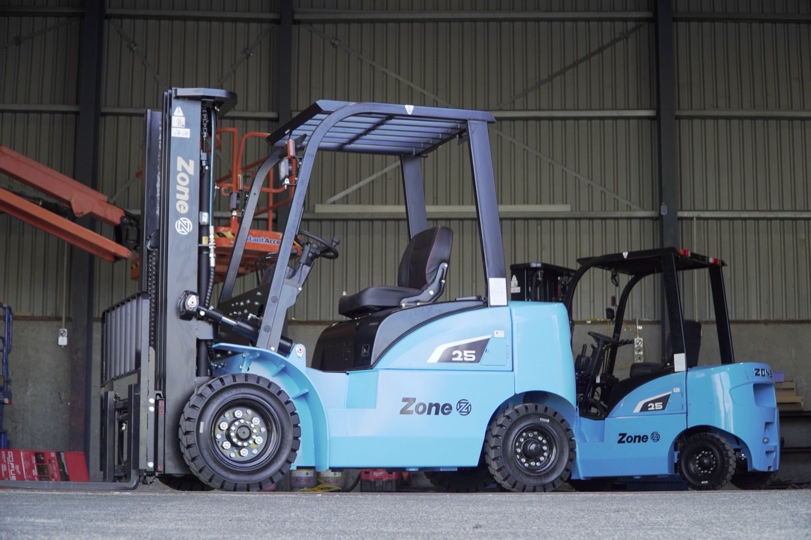 Frontline Services forklifts in the workshop